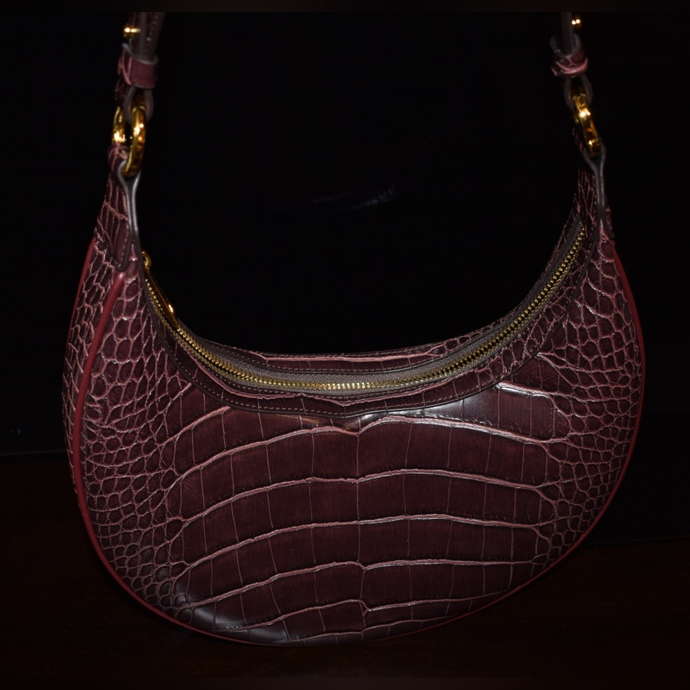 JW PEI Carly Saddle Bag - Brown Croc